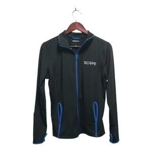 This black & blue jacket is by‎ Sport Tek. Size Large